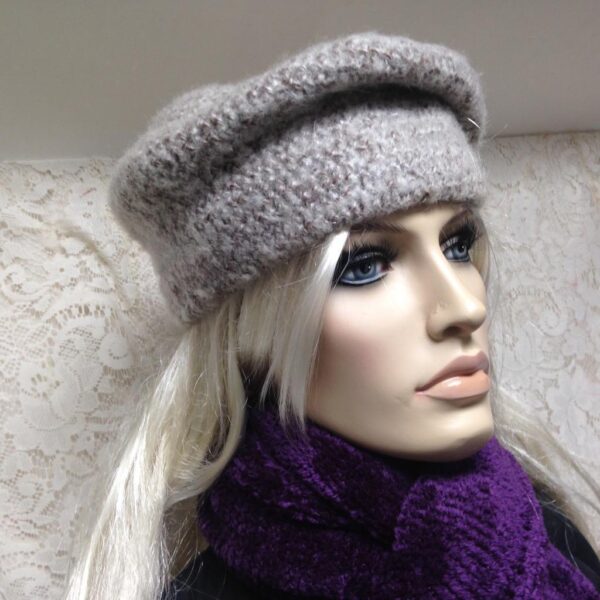 Stunning, Zwicker, Fits All, Grayish Brown Knitted Beanie-Cloche