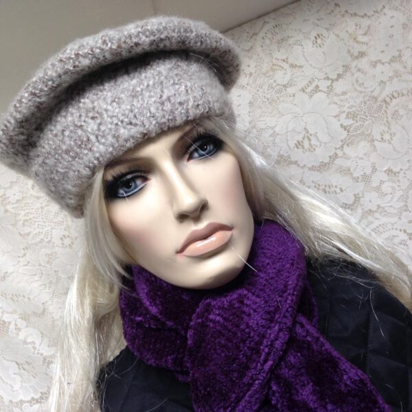 Stunning, Zwicker, Fits All, Grayish Brown Knitted Beanie-Cloche