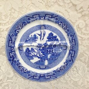 Vintage, Rare, Ridgway England, Hotel Ware Blue Willow, 10.5in Grill Plate