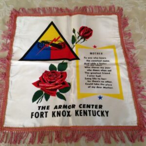 Vintage, Rare, Mother, The Armor Center- Fort Knox KY, Pillow Case, 17in x17in