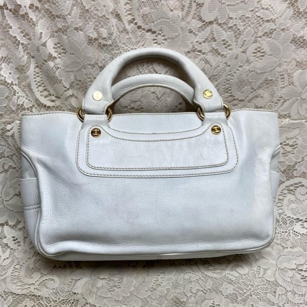 Authentic Celine White Leather Handbag-Crossbody 12in x 8in x 5in