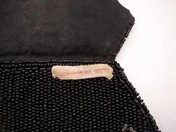 Art Deco, Black Beaded Fanny Eye-glass Case 6.25in x 3in
