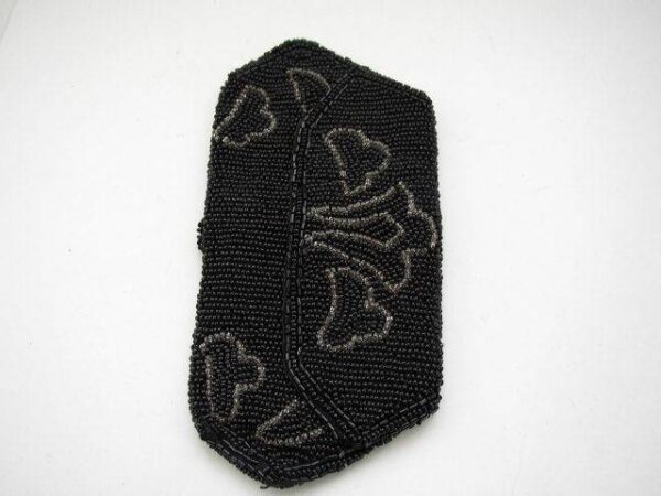 Art Deco, Black Beaded Fanny Eye-glass Case 6.25in x 3in