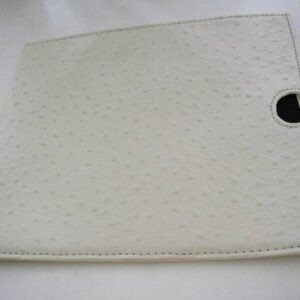 Beige Faux Ostrich Leather Ipad-Tablet 10in x 8.5in Protective Case