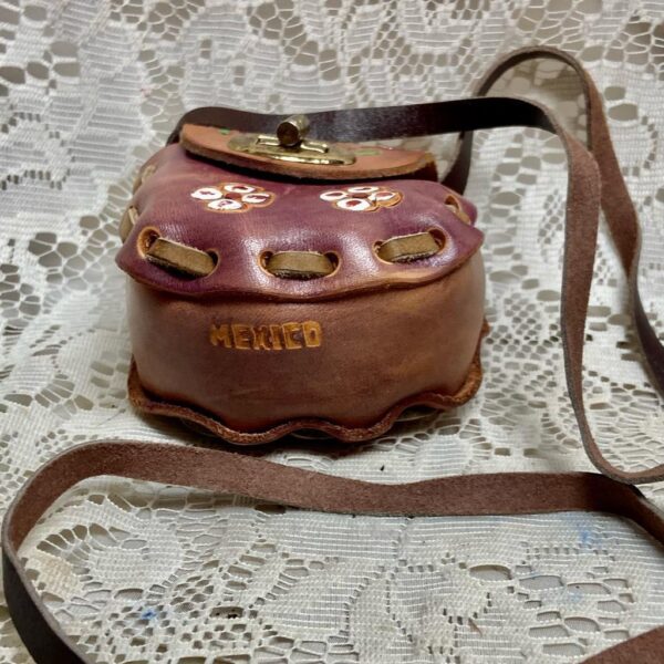 Vintage, Mexico Tooled Floral Leather CB-Shoulder Bag