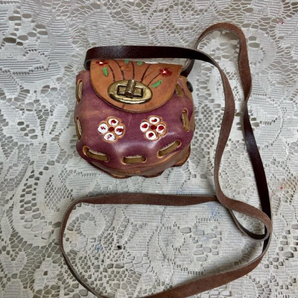 Vintage, Mexico Tooled Floral Leather CB-Shoulder Bag