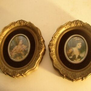 Vintage Pair of Cameo Creation Portraits, Lady Hamilton, etc.