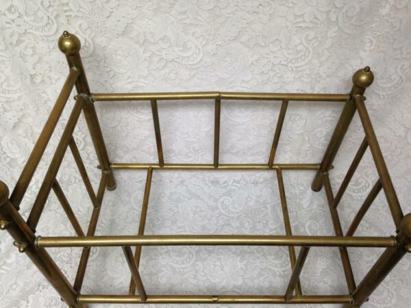 Vintage, Rare, Dolls Brass Bed, 24in L x 19in T x 15in W