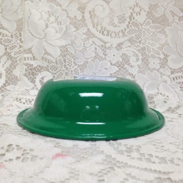 Lumela, South Africa, Green Safari, Child's Enamelware Bowl 1.5in T x 5.5in W