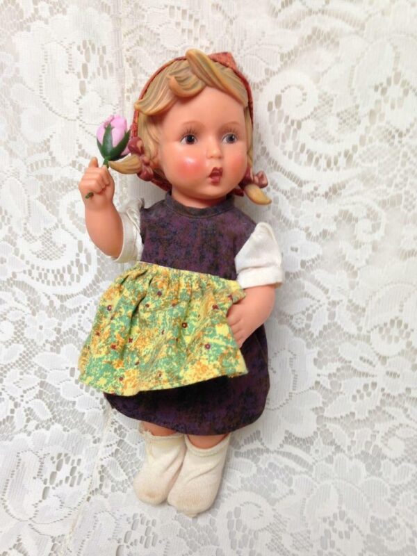 Vintage, German, Hummel, Goebel 12in Vinyl Molded Hair Doll