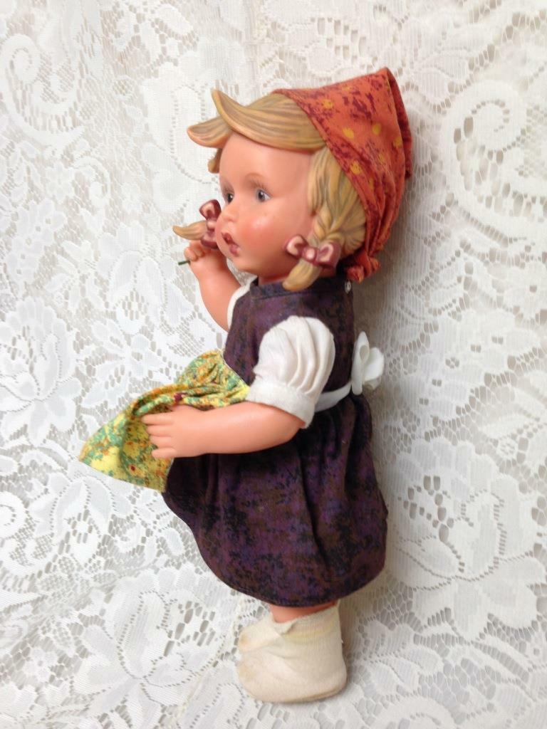 Vintage, German, Hummel, Goebel 12in Vinyl Molded Hair Doll