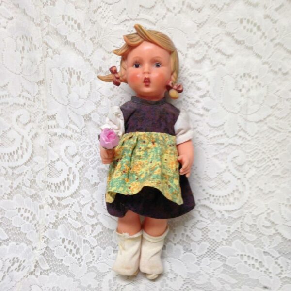 Vintage, German, Hummel, Goebel 12in Vinyl Molded Hair Doll