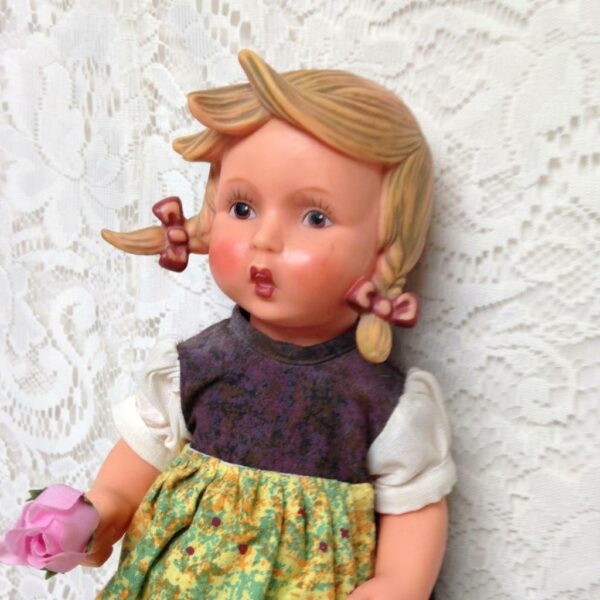 Vintage, German, Hummel, Goebel 12in Vinyl Molded Hair Doll