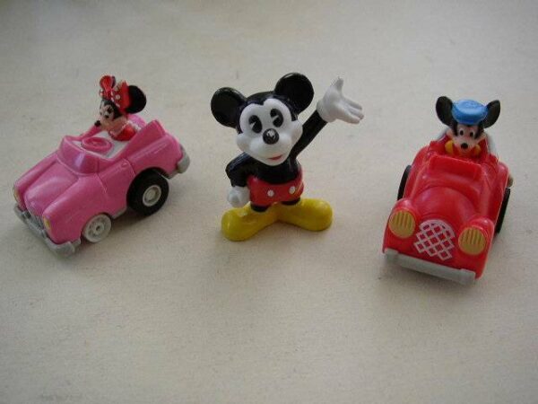 Collectible Lot of 3 Mickey Disney-MCD Toys
