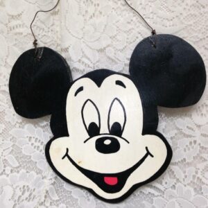 Vintage, Handcrafted, Mickey Mouse Country Wall Decor, 10in L x 8.5in H