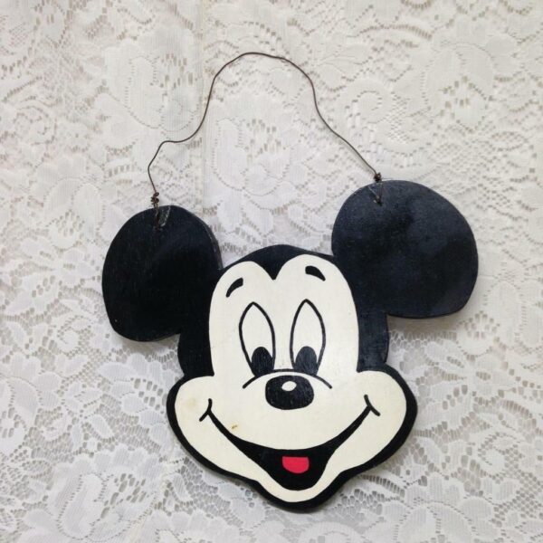 Vintage, Handcrafted, Mickey Mouse Country Wall Decor, 10in L x 8.5in H