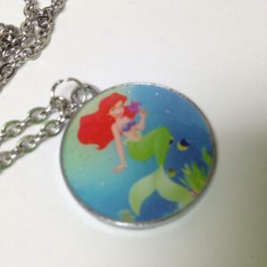 Beautiful, Disney Ariel,The Mermaid Pendant Necklace with 20in Silver Tone Chain