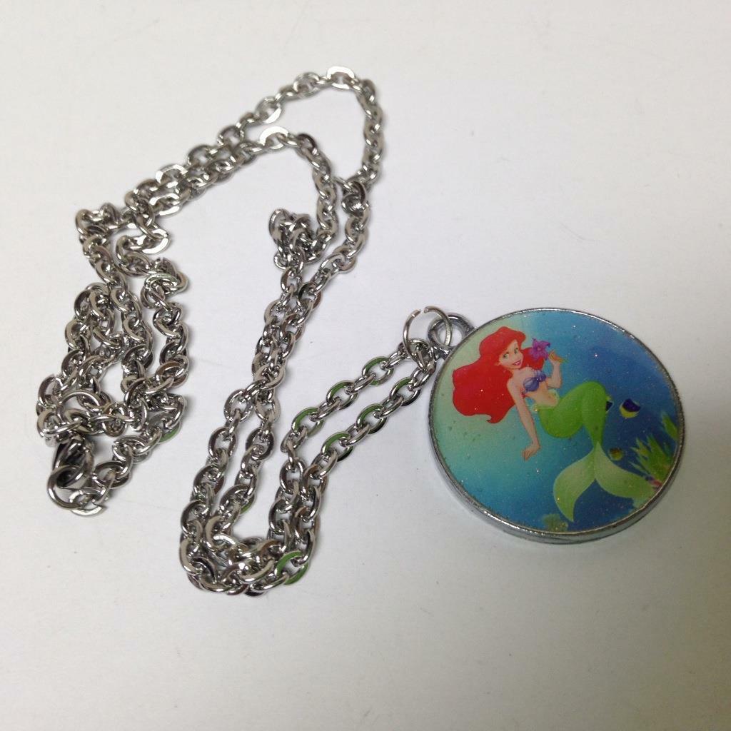 Beautiful, Disney Ariel,The Mermaid Pendant Necklace with 20in Silver Tone Chain