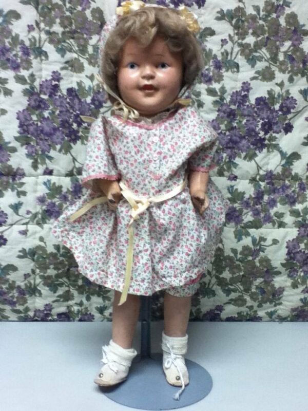 Antique, 18in Painted Face Composition Doll