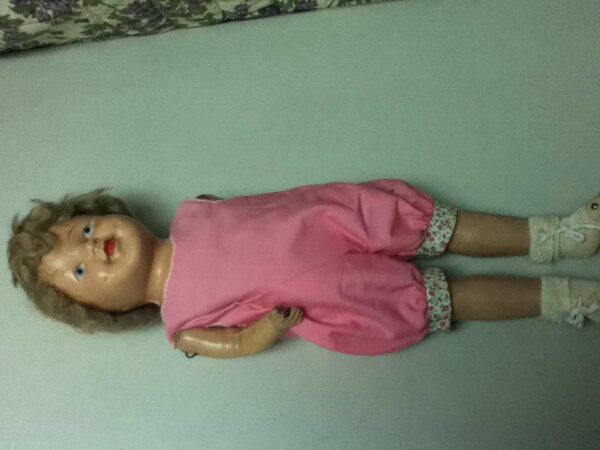 Antique, 18in Painted Face Composition Doll