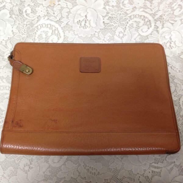 Authentic Burberry, Tan-Brown Leather Briefcase 15in x 11in x 2in