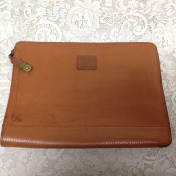 Authentic Burberry, Tan-Brown Leather Briefcase 15in x 11in x 2in