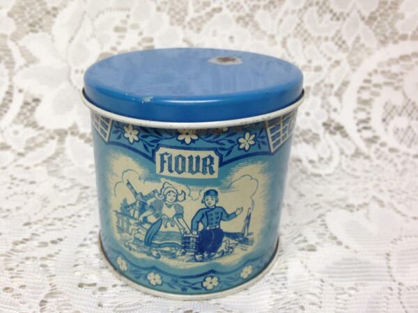 Rare 1948 Child's Wolverine Delft 6-pc Canister Set