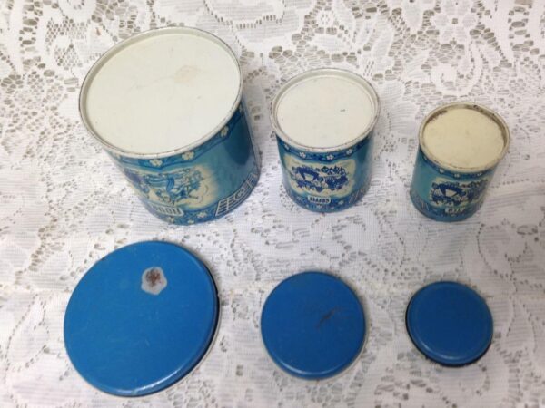 Rare 1948 Child's Wolverine Delft 6-pc Canister Set