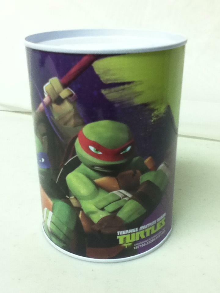 Viacom-Nickelodeon, Teenage Mutant Ninja Turtles Tin Bank 4.5in H x 3.5in D