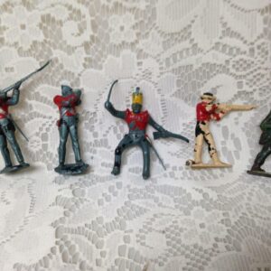 Vintage, Painted, 5-pcs Miniature Soldiers 2 to 2.5in each (#2)