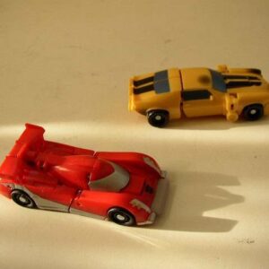 Lot of 2 Yellow and Red Car Transformers (#02)