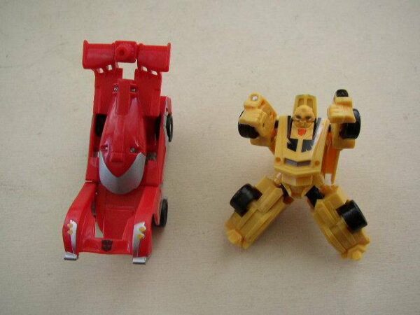 Lot of 2 Yellow and Red Car Transformers (#02)