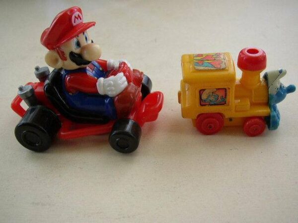 Collectible Lot of 2 Nintendo Mario Figure and Smurf