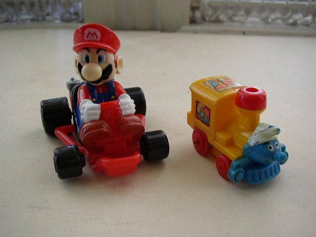 Collectible Lot of 2 Nintendo Mario Figure and Smurf