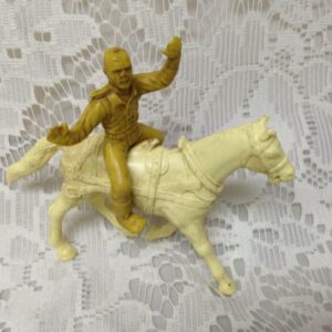 Vintage, Painted, 2-pcs Miniature Soldier in a Horse, 2.5in each (#4)