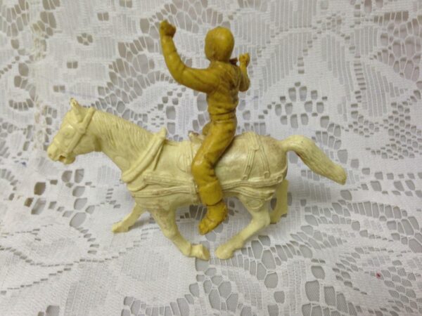 Vintage, Painted, 2-pcs Miniature Soldier in a Horse, 2.5in each (#4)