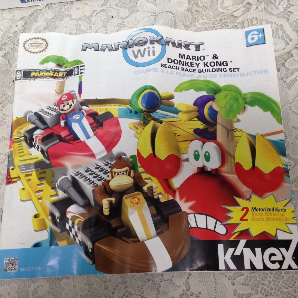 Mario Kart Wii, Mario n Donkey Kong Beach Race Bldg Set 17in x 14in x 4in Box