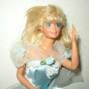 1966 Mattel Barbie Doll in Blue-White Gown