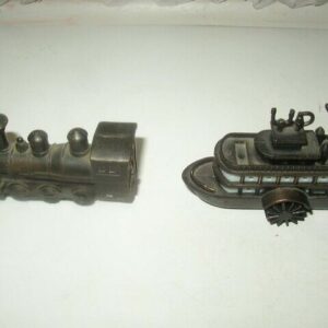 2-pc Metal Mini Toy-Sharpeners: Steamboat-Locomotive