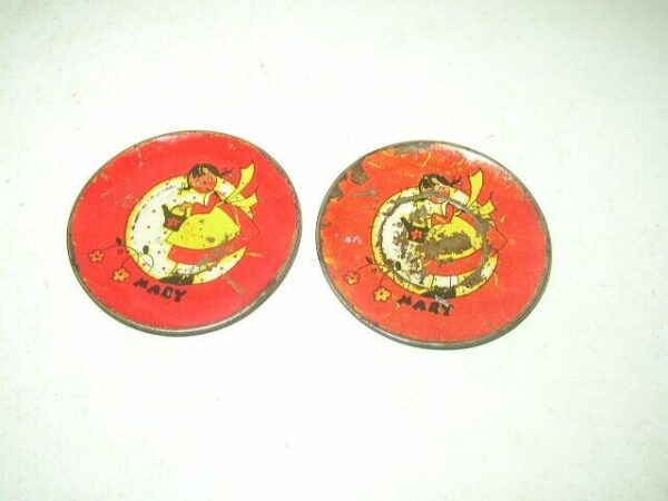 1940s Ohio Art, FB Peat Mother Goose Childs Tin Dishes