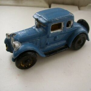 Vintage, Blue Cast Iron Classic 1920s Automobile