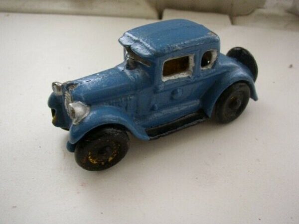 Vintage, Blue Cast Iron Classic 1920s Automobile