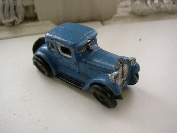 Vintage, Blue Cast Iron Classic 1920s Automobile