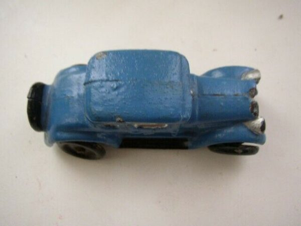 Vintage, Blue Cast Iron Classic 1920s Automobile