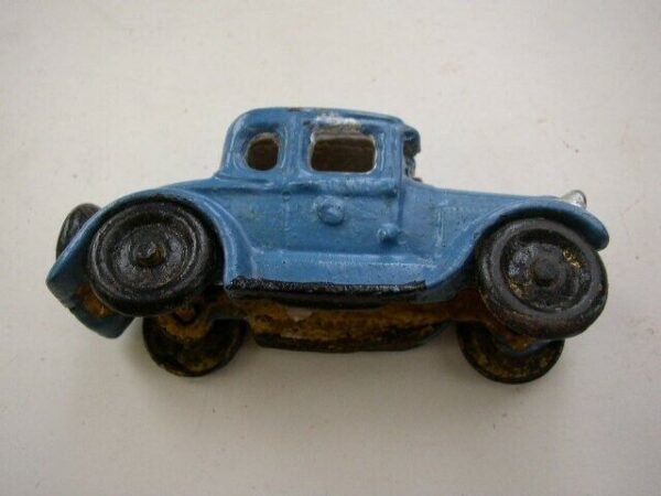 Vintage, Blue Cast Iron Classic 1920s Automobile