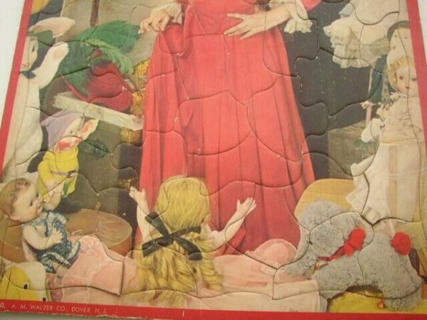 Vintage, Board Puzzle -Victorian Girl with Her Dolls