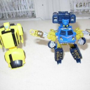 Lot of 2 Yellow and Blue Car Transformers (#03)