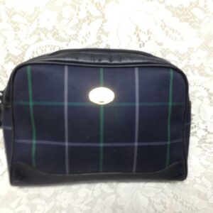 Burberry Blue Plaid, Clutch Cosmetic Bag 10in x 7in x 2.5in