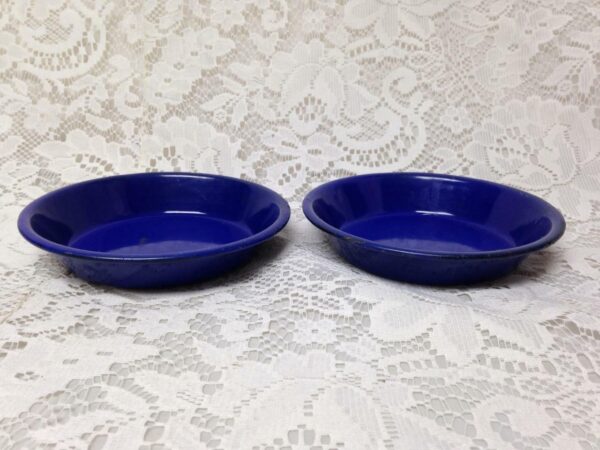 Vintage, Cobalt Blue Enamelware, 4pc Childs Bakeware Set- Just Like Mama