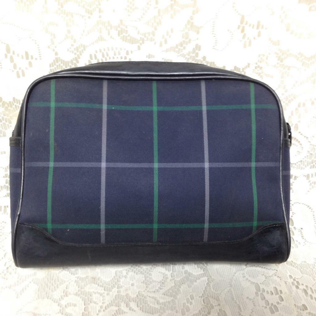 Burberry Blue Plaid, Clutch Cosmetic Bag 10in x 7in x 2.5in